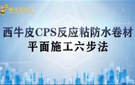 西牛皮CPS反應(yīng)粘防水卷材-平面施工視頻